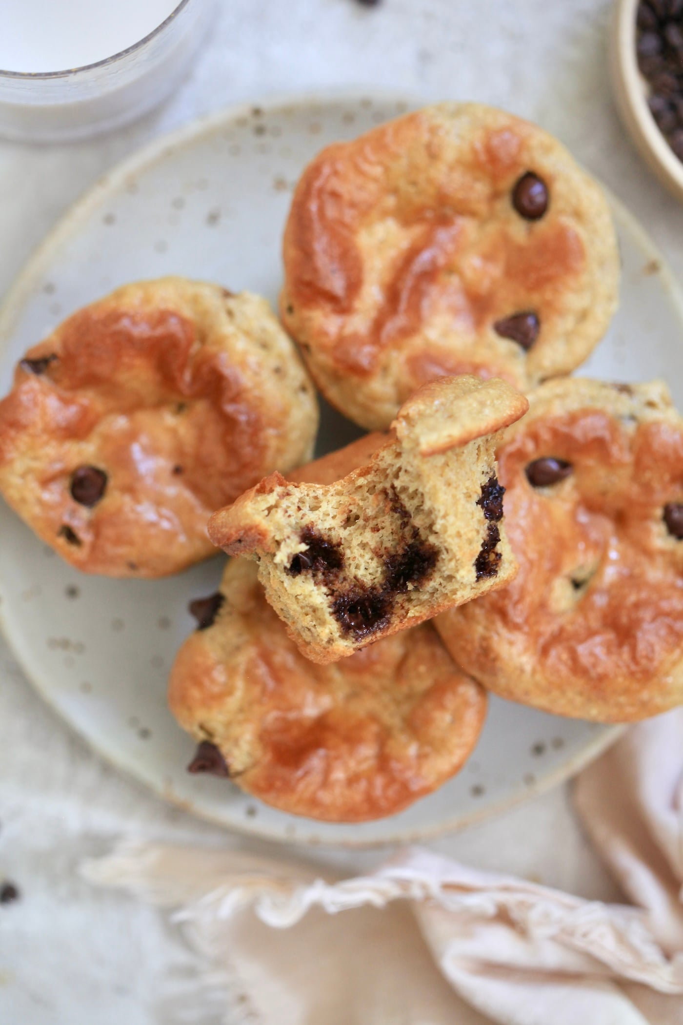 Blender Chocolate Chip Cottage Cheese Muffins