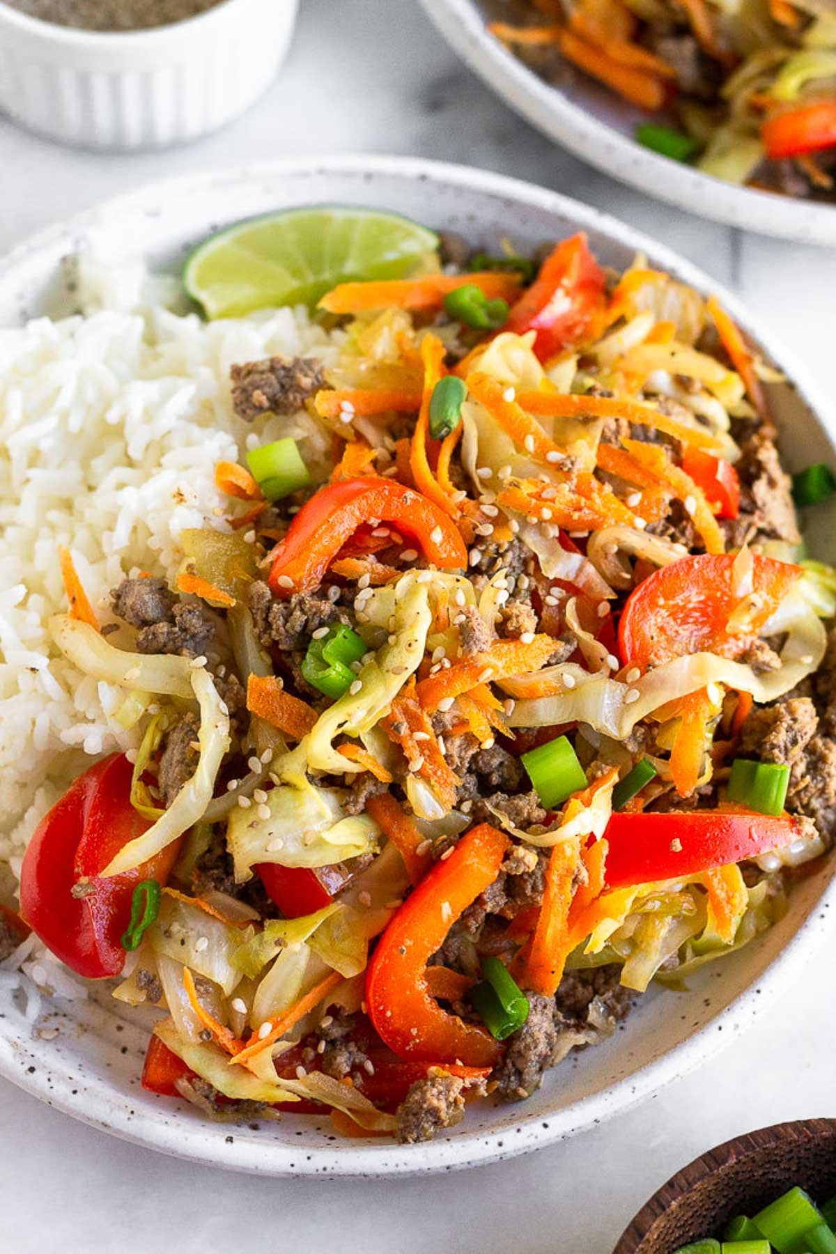 Ground Beef and Cabbage Stir Fry