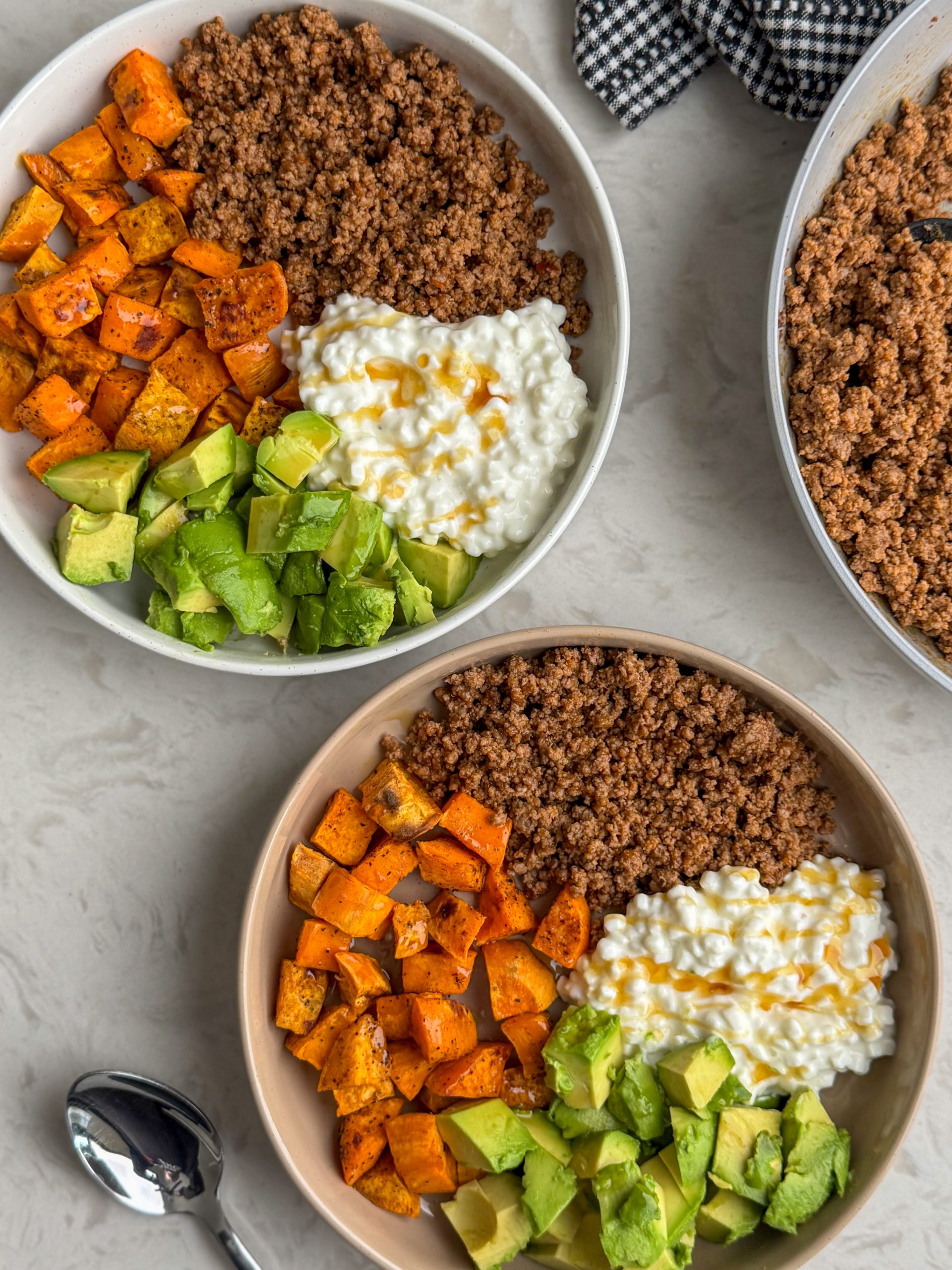 Hot Honey Ground Beef Bowls