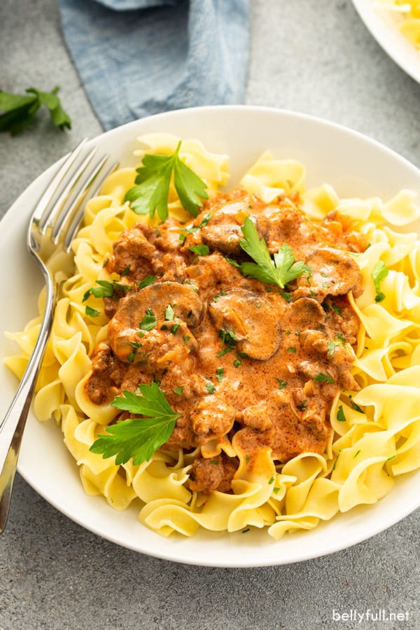 Quick and Easy Ground Beef Stroganoff