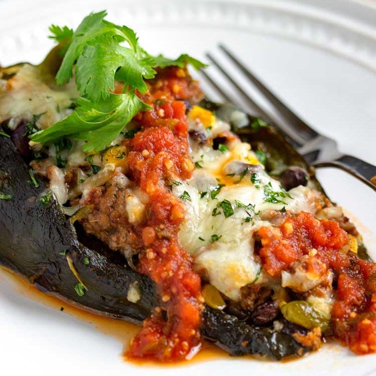 Tex Mex Stuffed Poblano Peppers
