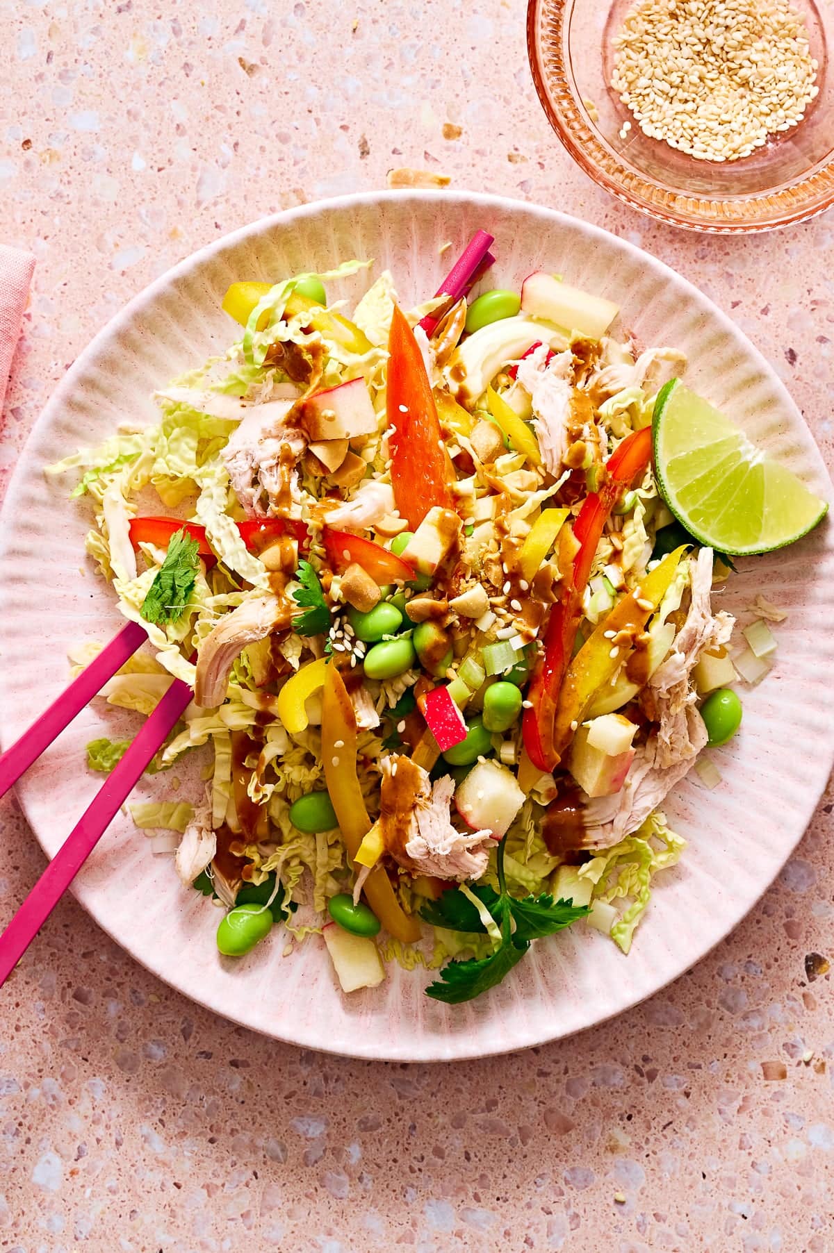 Thai Chicken Salad with Light Peanut-Lime Dressing