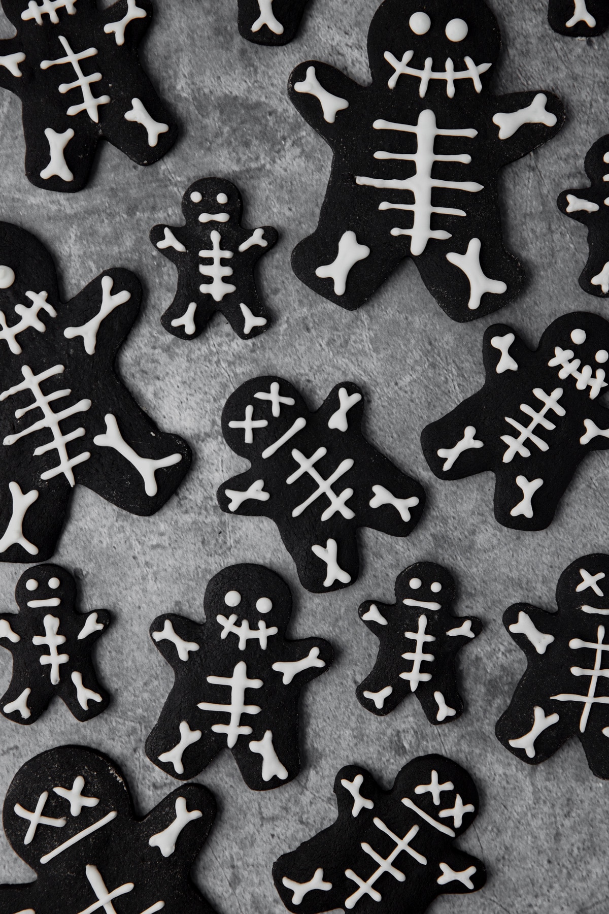 Black Cocoa Skeleton Cookies