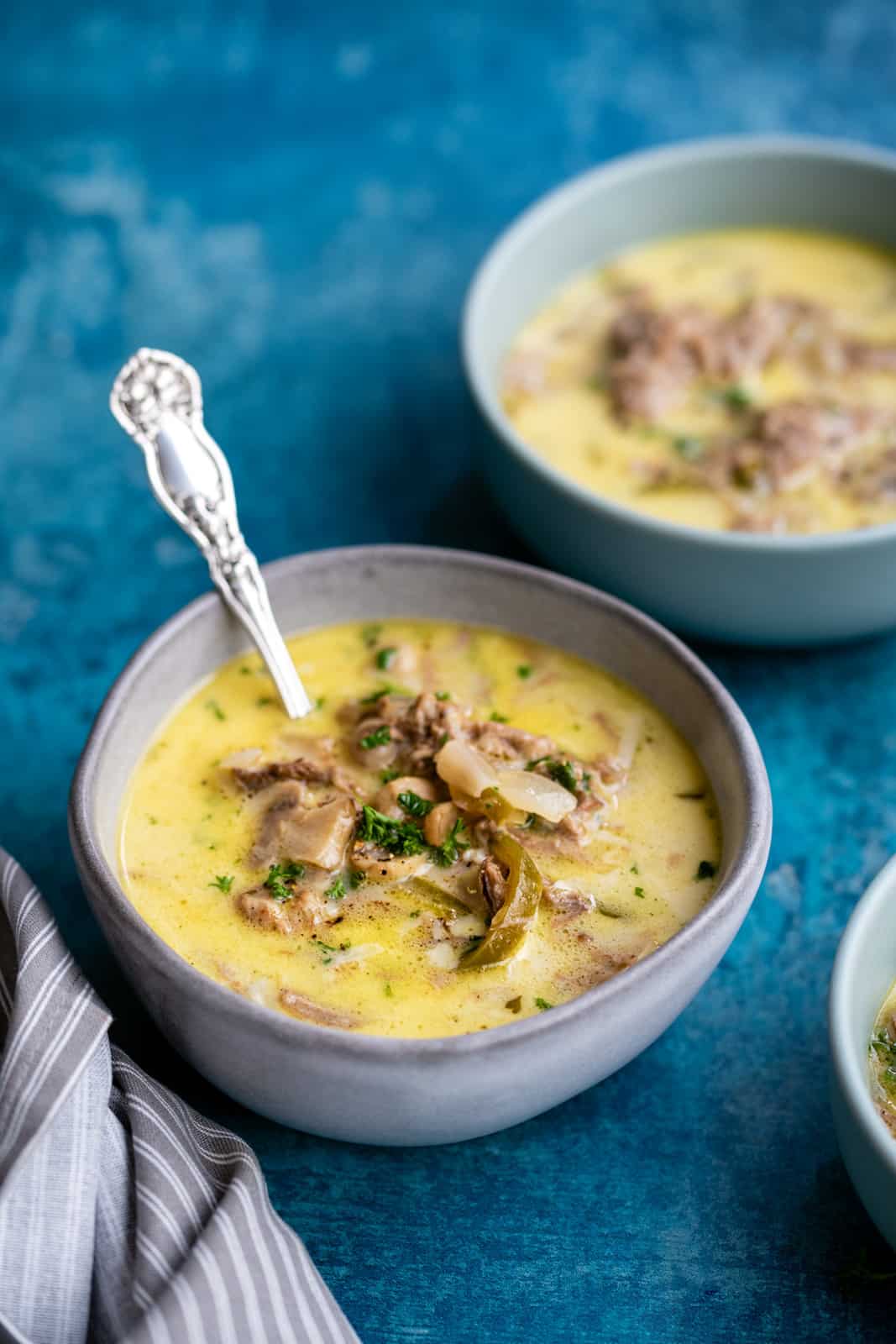 Creamy Philly Cheesesteak Soup