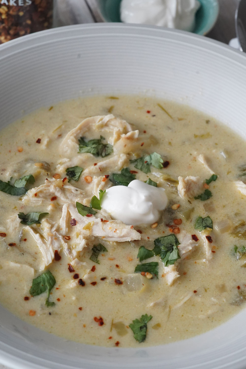 Green Enchilada Chicken Soup