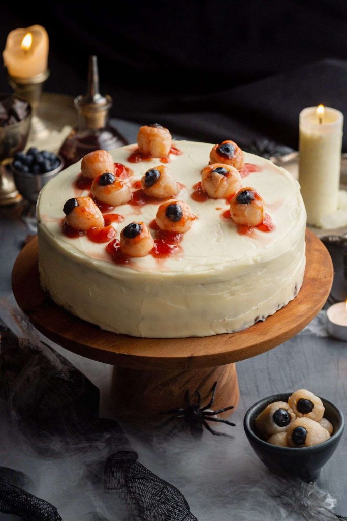 Halloween Cake with Eyeballs