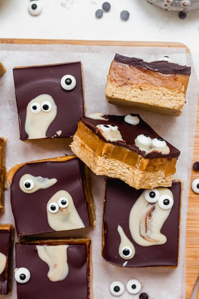 Halloween Caramel Slices