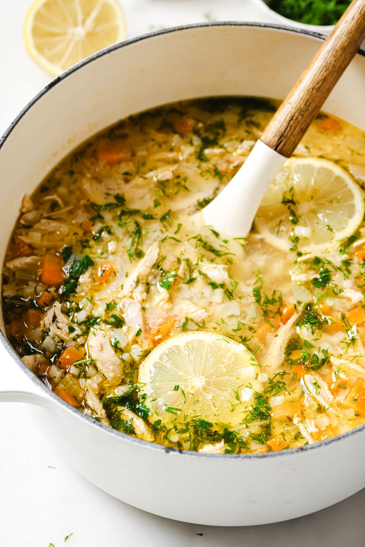 Healthy Greek Lemon Chicken Soup