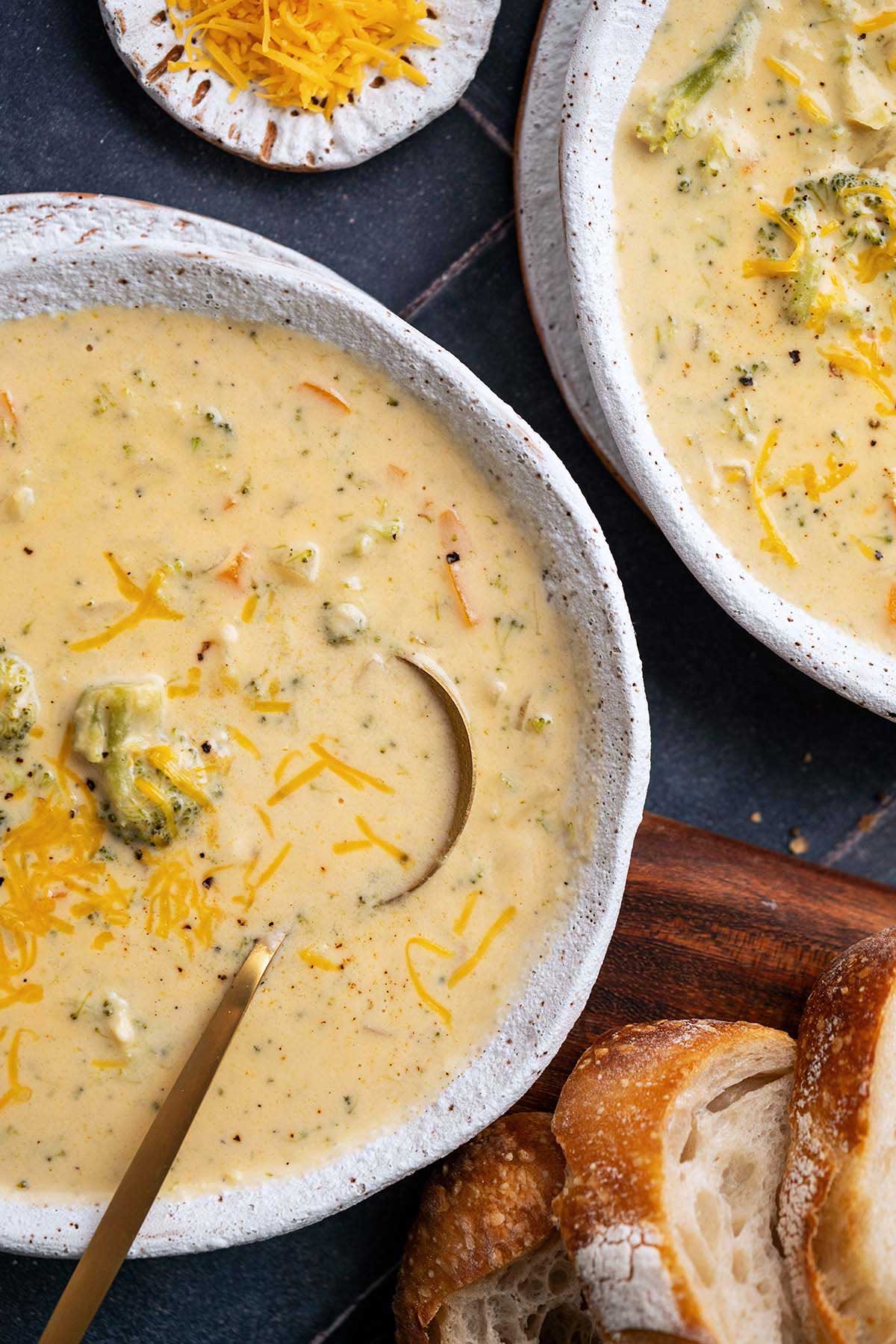 High-Protein Broccoli Cheddar Soup