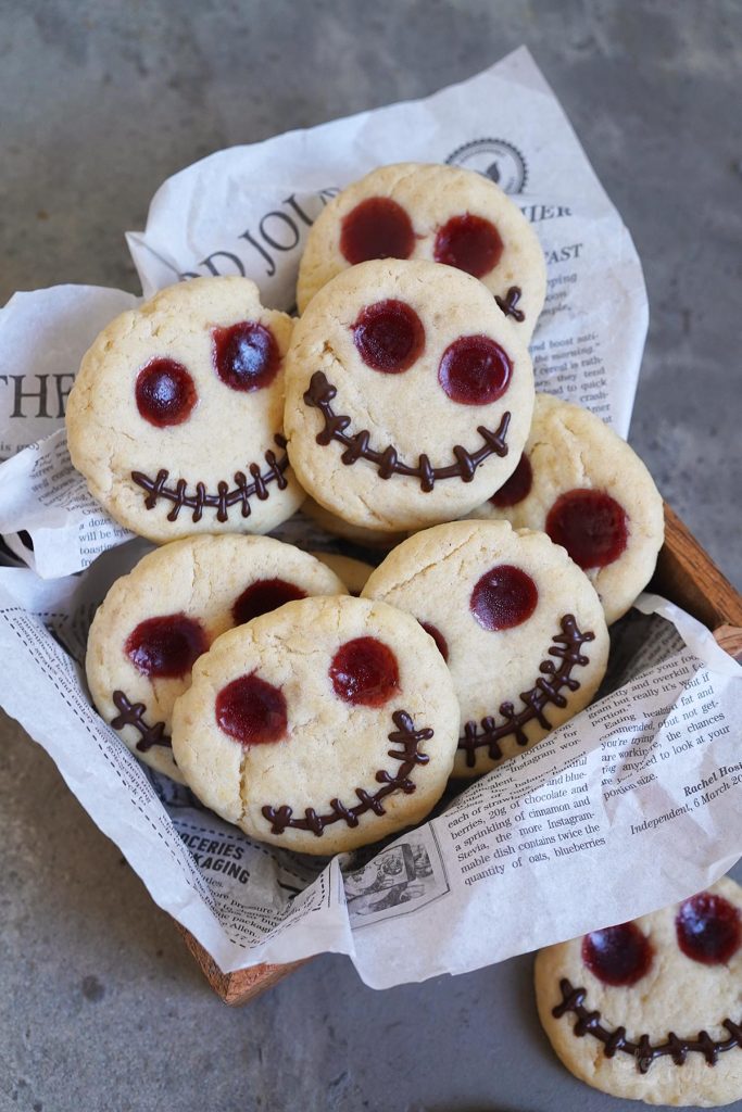 Jack Skellington Thumbprint Cookies