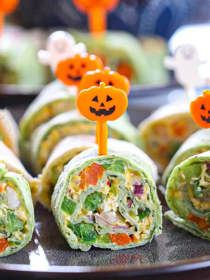 Pumpkin Ranch Tortilla Pinwheels