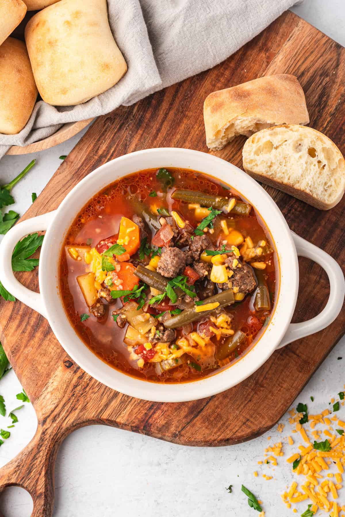 Slow Cooker Hamburger Soup