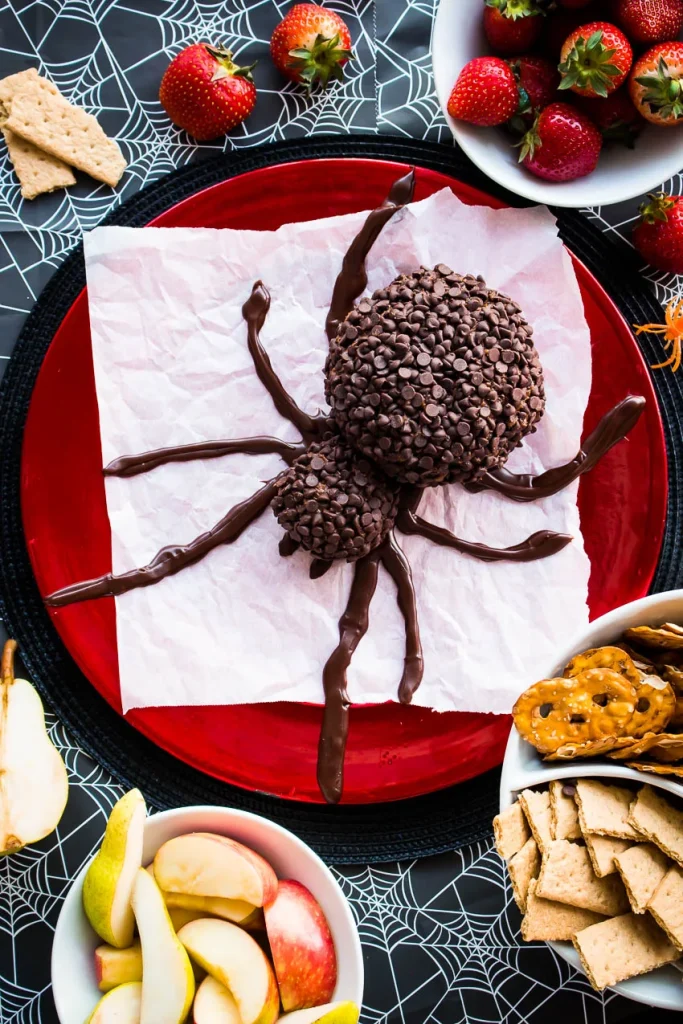 Spooky Spider Chocolate Cheese Ball
