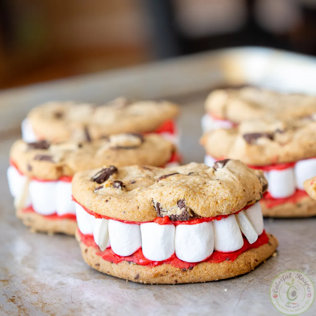 Vampire Dentures Easy Halloween Cookies