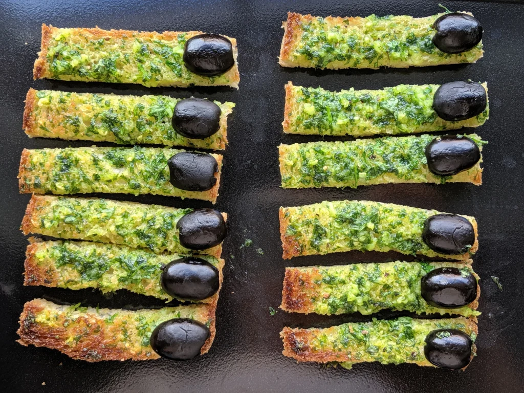 Witch Finger Garlic Bread Dippers