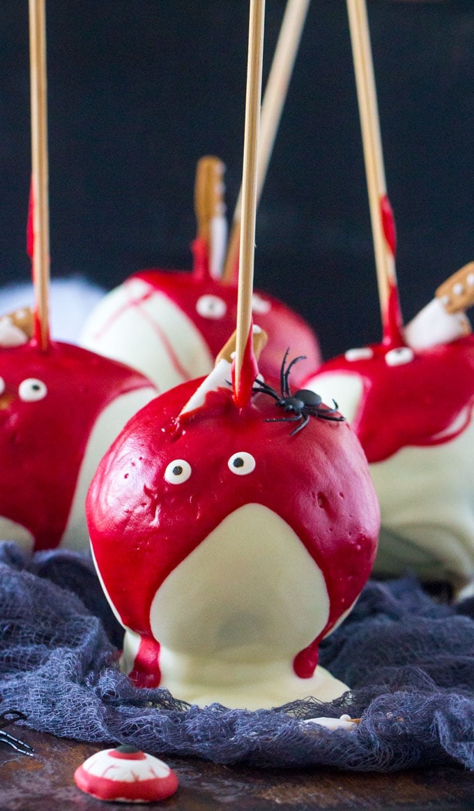 Bloody Chocolate Dipped Apples