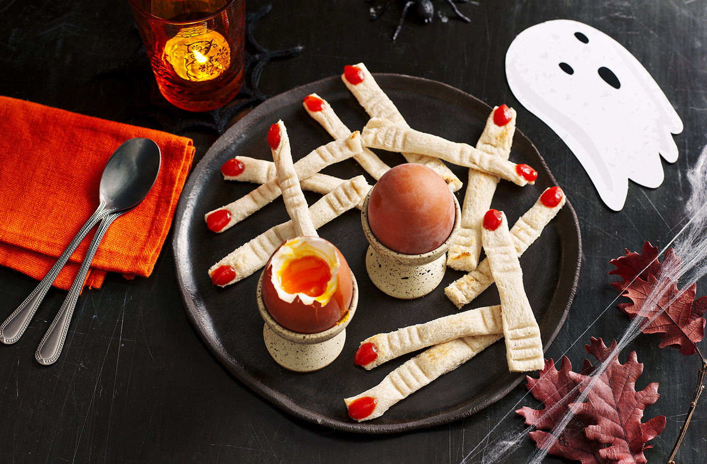 Halloween eggs and fingers