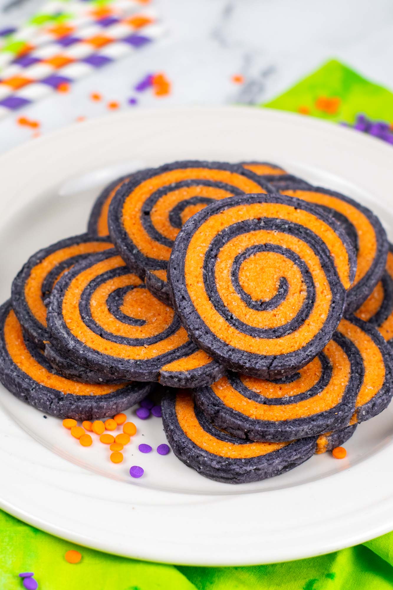 Halloween Pinwheel Cookies