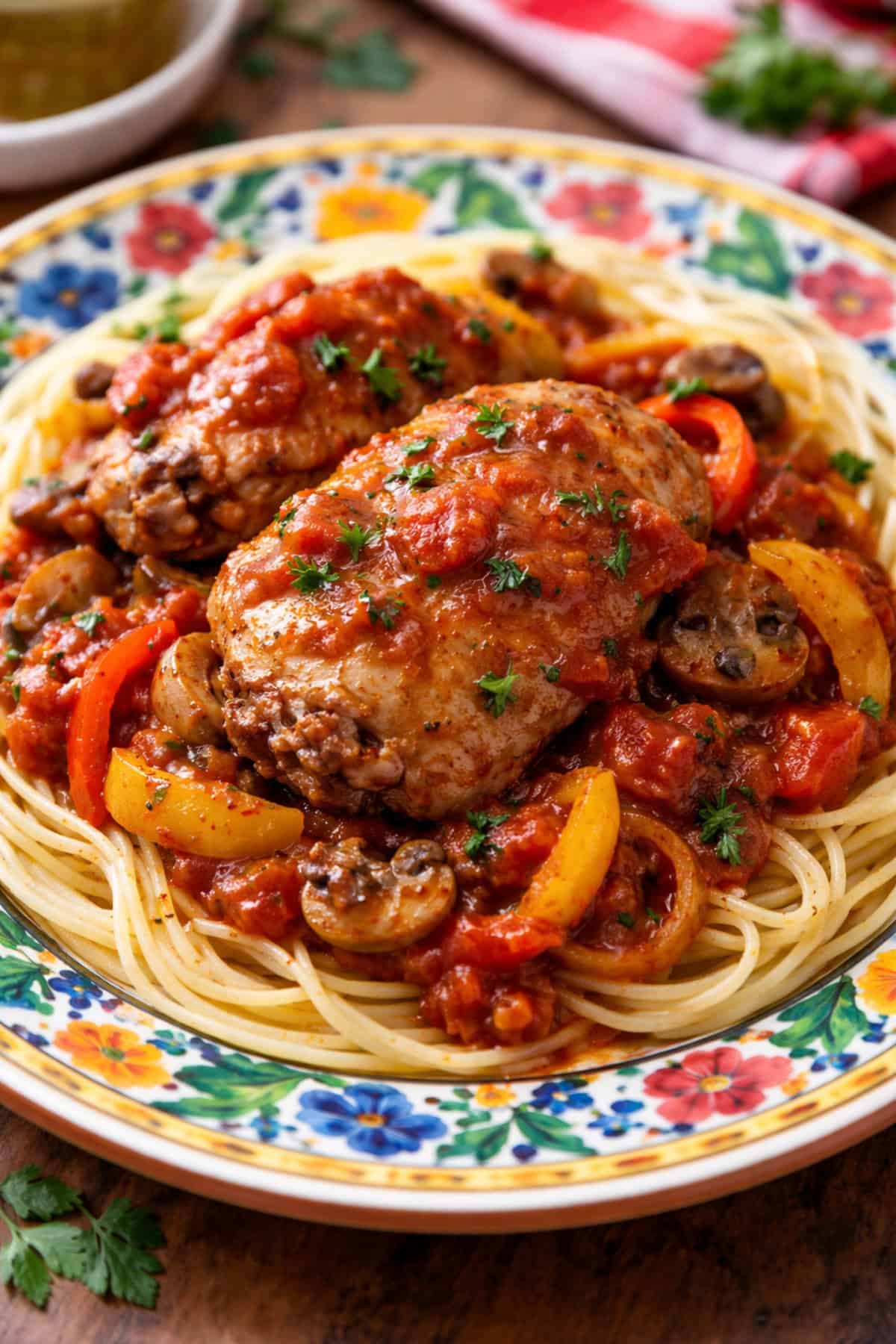 Low-Fat Slow Cooker Chicken Cacciatore