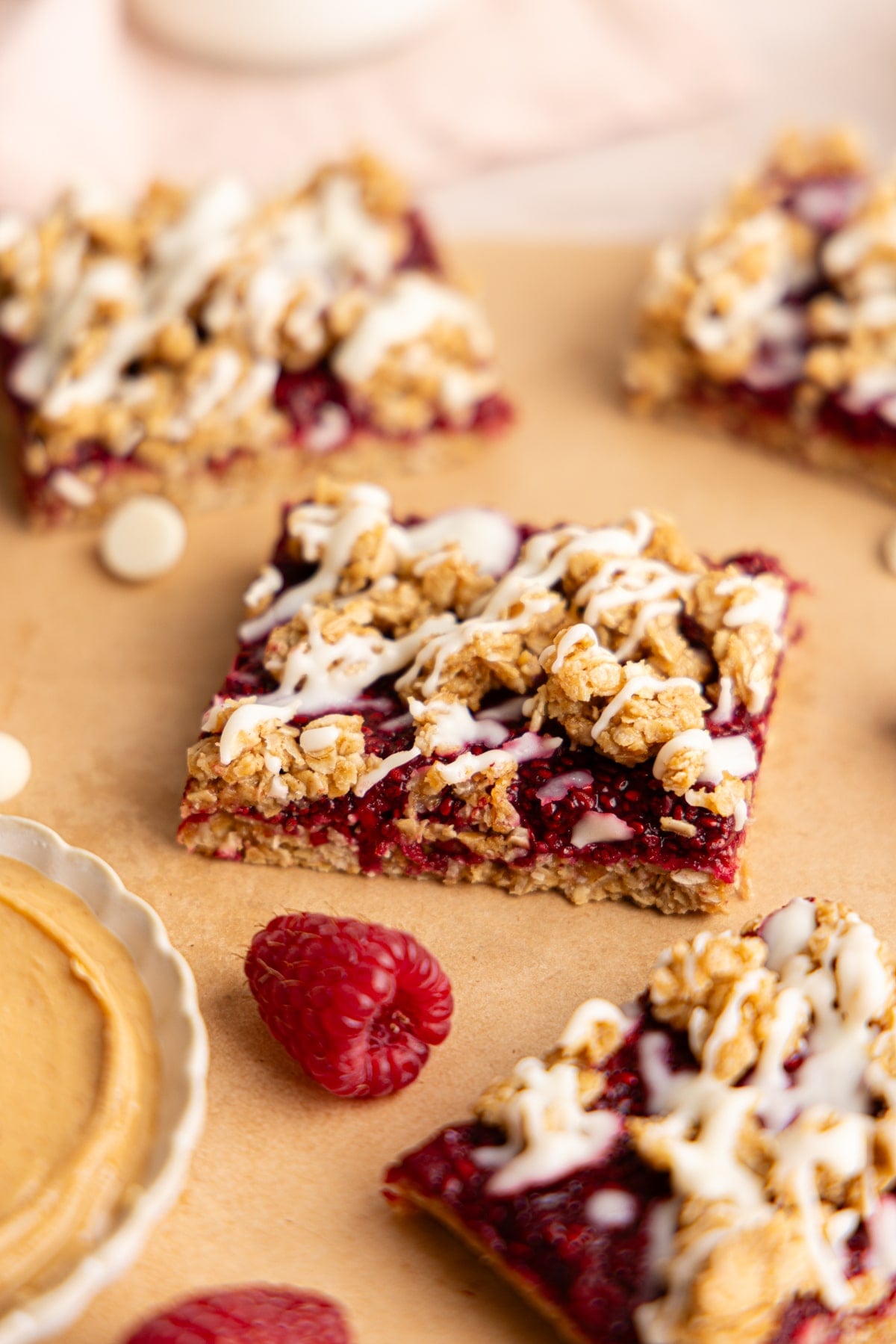 No Bake PB and J Oat Bars