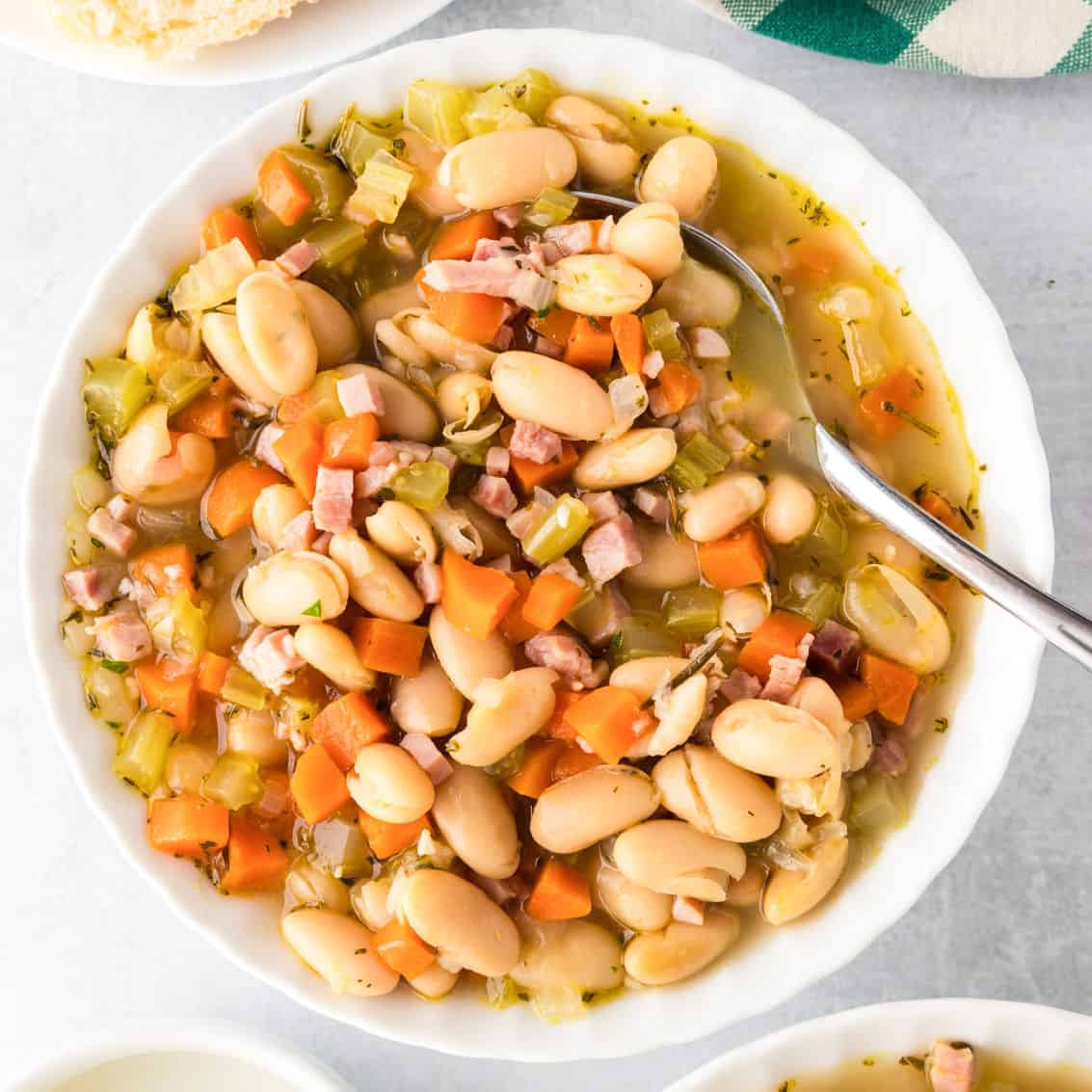 Rosemary White Bean and Ham Soup