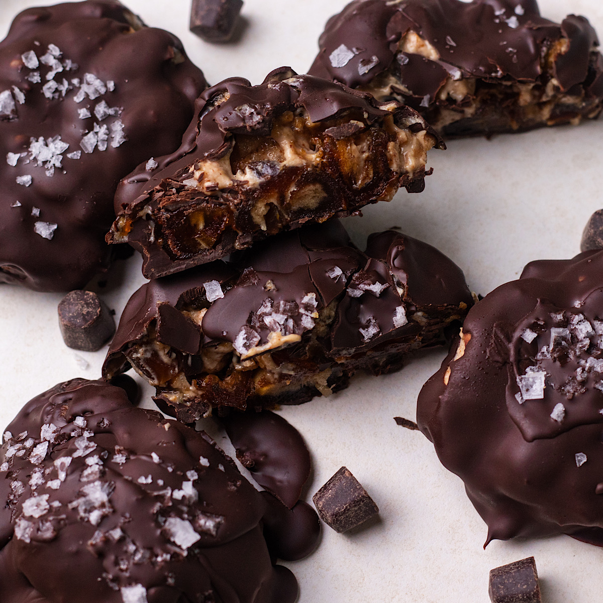 Salted Caramel Yogurt Clusters with Dates
