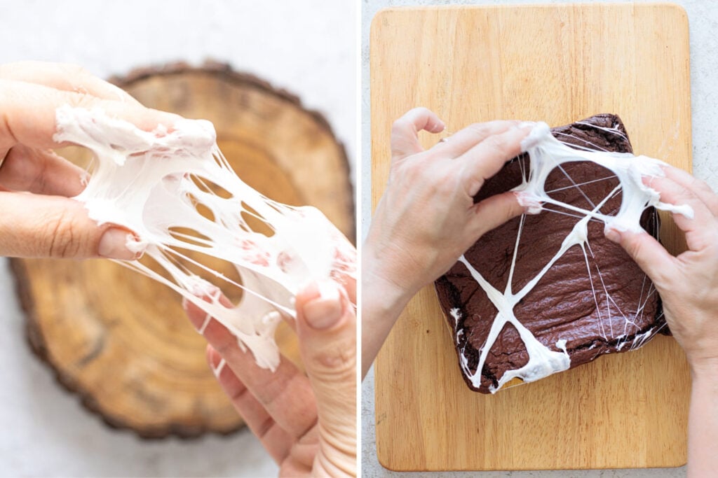 Halloween Spiderweb Brownies