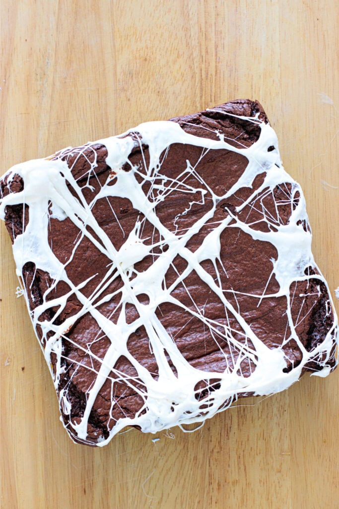 Halloween Spiderweb Brownies