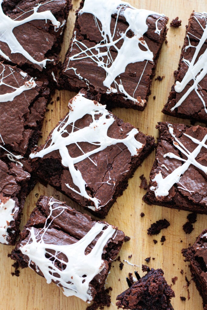 Halloween Spiderweb Brownies