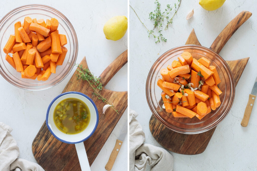 Honey Maple Roasted Carrots Step 2