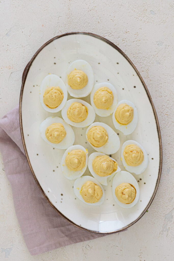 Deviled Eggs with Maple and Crispy Sage