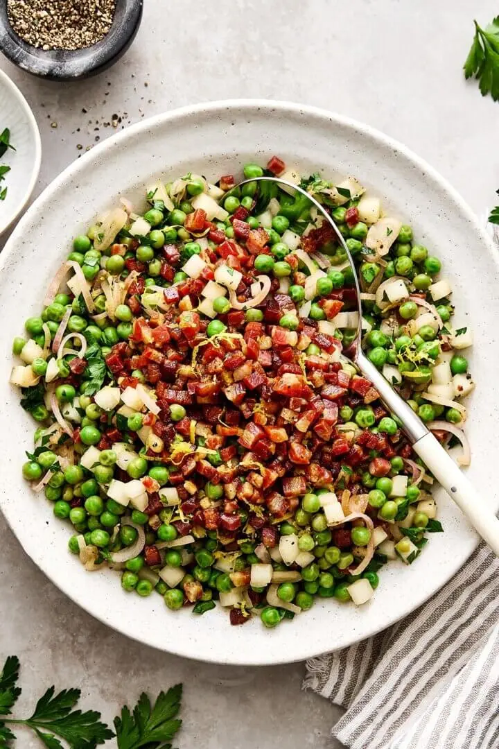Thanksgiving Peas with Pancetta