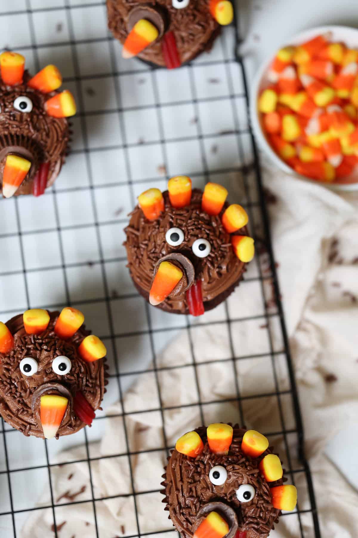Thanksgiving Turkey Cupcakes