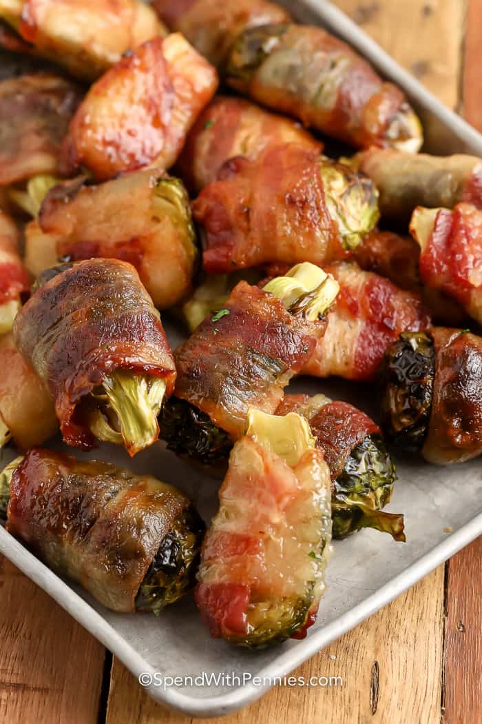 Air Fryer Bacon Wrapped Brussels Sprouts