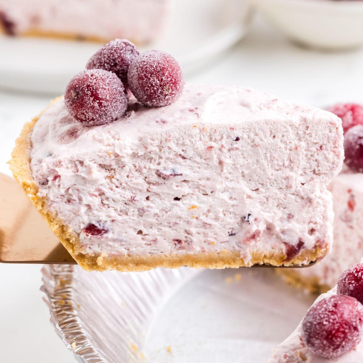 No-Bake Cranberry Fluff Pie